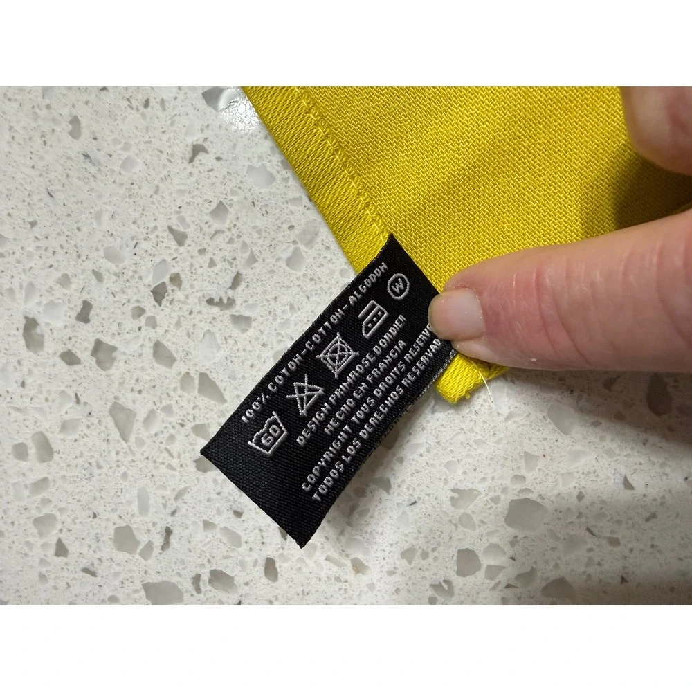 Le Jacquard Francais NEW Tea Towel Yellow  Montre Damask Cotton Clock Time 31x24